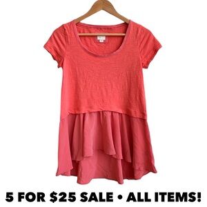 Anthropologie Peplum Swing Top